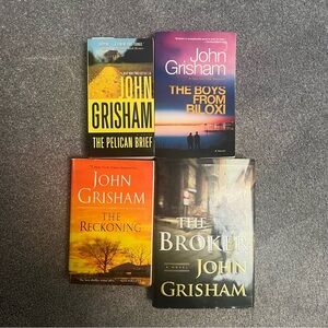 John Grisham Book Set - The Reckoning, The Boys from Biloxi, The Pelican Brief +